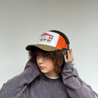 Casquette de baseball trucker brodée colorée, avec patch slogan 'Weekend' et dos en maille, motif 'Healthy Diet' et lettres amusantes, protection solaire, logo personnalisé