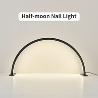 Lampe UV pour ongles en forme de U, LED demi-lune avec protection oculaire et diamants, pour salons de manucure et grands espaces