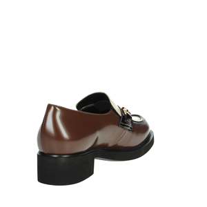 Mocassino Donna Serena in Pelle Marrone con Tacco 845328DM - Product Image 3
