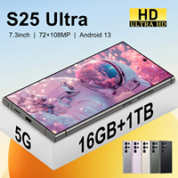 Smartphone S25 Ultra en Oferta, 16GB+1TB, Android 15.0, 5G, con Lápiz Integrado, Doble SIM, 108MP, Octa Core HD, Francés