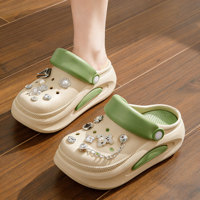 Breloques de chaussures personnalisées de luxe, décorations en strass métalliques pour les créateurs de marques, chaussures sabots en gros