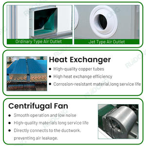 HVAC 시스템 공조 환기 공기 처리 장치 상업용 이중 공기 배출구 제트형 공기 처리 장치 - Product Image 4