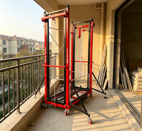 Échafaudage mobile motorisé robuste avec support stabilisateur et élévateur électrique