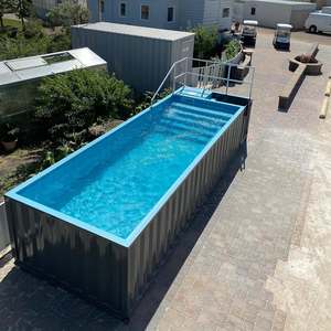 <span class=keywords><strong>Piscine</strong></span> Spa Conteneur en Acier Moderne avec <span class=keywords><strong>Escalier</strong></span> Intégré, Durable, Écologique, Préfabriquée, <span class=keywords><strong>Piscine</strong></span> au Sol en Conteneur Maritime, Vente en Gros - Product Image 4