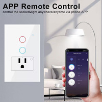 Prise murale intelligente Wi-Fi Tuya de norme américaine avancée, personnalisable avec surveillance de la consommation d'énergie, compatible Alexa et Google Home