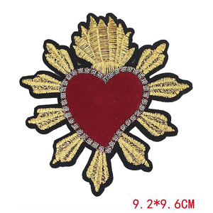 Özel büyük serin karikatür Evil gözler kalp parlak pullar yama şönil nakış aplikler kolej ceketi T-shirt kazak - Product Image 5