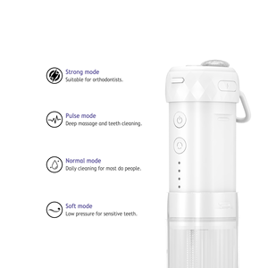 Mini Design <span class=keywords><strong>Oral</strong></span> Irrigator 200ML Réservoir d'eau Buse d'entonnoir en forme de V avec technologie de ligne d'eau à bulles sonique pour le nettoyage des dents - Product Image 5