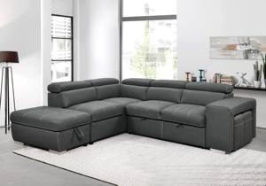 Divano a <span class=keywords><strong>L</strong></span> Moderno per Soggiorno, Divano Letto Sezionale in Schiuma Compressa, Vendita all'Ingrosso - Product Image 5