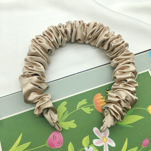 OEM ODM-diademas personalizadas de seda para mujer, 22 momme de plástico, <span class=keywords><strong>3</strong></span>,5 cm de ancho, accesorios para el cabello - Product Image 3