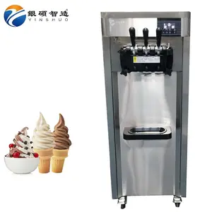 Commercial snack table top Three Flavors soft serve ice cream making machine for sale