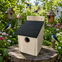 Nichoir hexagonal en bois écologique résistant aux intempéries pour oiseaux sauvages, à suspendre en extérieur, durable et décoratif