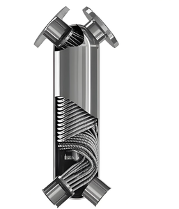 Hochwertiger Spiralwunden-Industriekondensator Kältetechnik Wärmetauscher-Teile 304/316 Edelstahl Hohe Sicherheit - Product Image 1