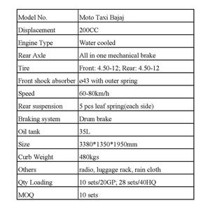 Nueva Motocicleta de 3 Ruedas Bajaj Triciclos Moto Taxi Tuk Tuk en Venta en Kenia - Product Image 6