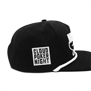 Custom 6-Panel Embroidery Structured Adult <b>Snapback</b> <b>Cap</b> with Rope for Outdoor Sports Street Style Crafted in Vietnam Factory - Product Image 3
