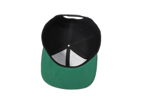 Casquette de baseball snapback noire vierge 6 panneaux, 20% laine 80% acrylique, haute qualité, faible MOQ, vert classique, décontractée pour l'extérieur, vente en gros - Product Image 5