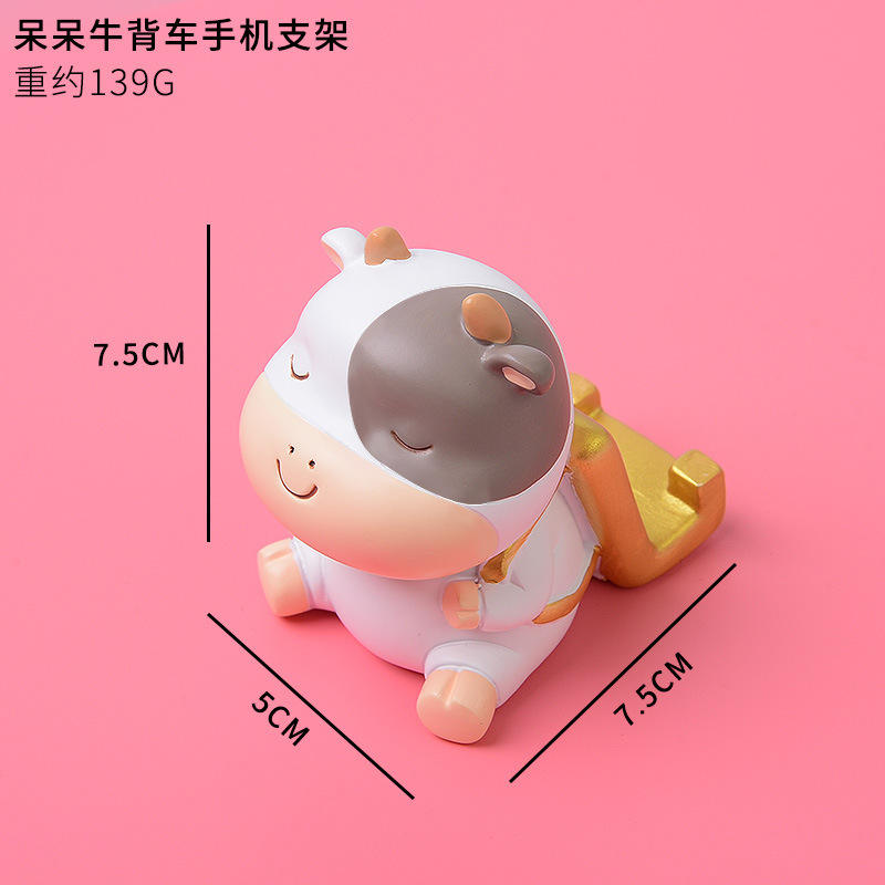 Soporte trasero del teléfono móvil del coche de la vaca aburrida