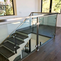 HIMOWAY Support de balustrade pour balcon et escalier, en acier inoxydable, pour garde-corps en verre