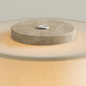 Đèn bàn di động thiết kế hiện đại với chụp đèn bằng vải lanh, không dây, điều chỉnh độ sáng bằng cảm ứng, chất liệu đá cẩm thạch, thích hợp cho phòng ngủ, đầu giường, nhà hàng - Product Image 4