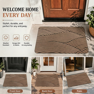 Alfombra de Entrada Moderna de PVC de 50x80cm con Diseño de Ondas 3D, Antideslizante y Lavable, Envío Directo desde la UE, Disponible en Polonia - Product Image 3