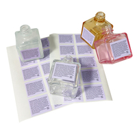 Étiquettes d'ingrédients rectangulaires imperméables pour flacons cosmétiques, étiquettes adhésives durables à finition mate pour flacons de parfum en verre