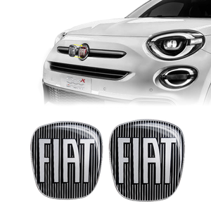 Fiat di lusso 3D sostituzione Logo decalcomania autoadesiva e riflettente anteriore e posteriore adesivo nero per 500X corpo vettura ABS pellicola materiale - Product Image 1