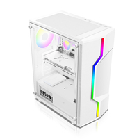 Grosir Atx Pabrik & Casing Gaming menara dengan kaca antigores ganda Casing komputer tampilan penuh Casing PC Gaming