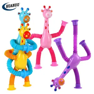Pop Tubes Speelgoed, Creatieve Kinderen Baby Spelen Giraf Telescopische Zuignap Speelgoed Stress Release Speelgoed Voor Kinderen En Volwassenen