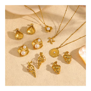 נירוסטה תכשיטים נירוסטה מותאם אישית קליל אופנה פגז 18 קראט זהב ללא תליון נירוסטה ותליון - Product Image 1