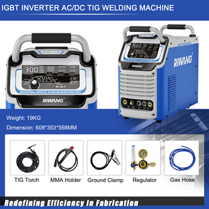 Machine à souder Riwang de haute qualité, multifonctionnelle, 300 impulsions IGBT, garantie 1 an, aluminium, acier inoxydable, TIG-300 AC/DC, ac/dc, aluminium - Product Image 2