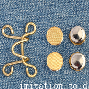 Botones vaqueros ajustables de cobre 27/32, hebilla de gancho para <span class=keywords><strong>collar</strong></span> sin clavos con remache y accesorios de sujeción de ojo, venta al por mayor - Product Image 2