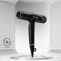 Sèche-cheveux électrique haute vitesse pliable à ions plasma, air chaud et froid, double tension, pour un séchage rapide