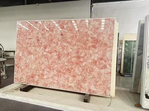 Pietra di Lusso Rosa Chiaro con Venature Cristalline Traslucide per Decorazione Romantica di Ville e Camere da Principessa - Product Image 2