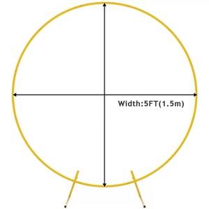 Arco Rotondo in Metallo per Palloncini da Esterno, Kit per Sfondo Floreale, Decorazione per Feste di Compleanno ed <span class=keywords><strong>Eventi</strong></span> Nuziali - Product Image 3