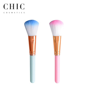 2024 nuevo estilo OEM logotipo personalizado mujer cosmético rubor en polvo brocha de maquillaje BabyPink azul pelo suave belleza esencial brocha de afeitar - Product Image 1