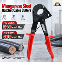 Coupe-câble à cliquet HS-325A 240mm² HS-520A 400mm² en acier au manganèse pour couper les câbles en cuivre et en aluminium, outils électriques manuels