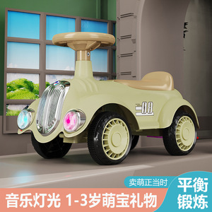 Vélo d'équilibre à quatre roues pour enfants avec lumières et musique, unisexe, vert - Product Image 2
