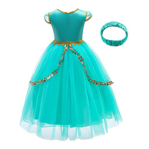 Robe de princesse Jasmine pour fille, costume arabe pour Halloween, anniversaire, cosplay, fête, carnaval - Product Image 3