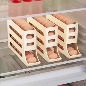 Rts Tự Động Nhựa Khay Trứng Tươi Thủ Môn Nhiều Hai Lớp Slant Miệng Cán Trứng Lưu Trữ Nhà Bếp Tủ Lạnh Lưu Trữ Hộp Thùng - Product Image 3
