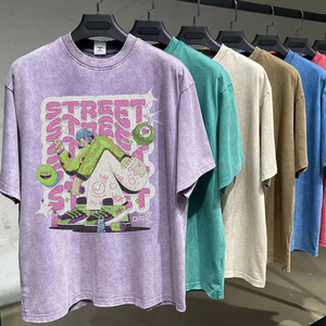 OEM 100% cotton nặng của nam giới quá khổ áo thun <span class=keywords><strong>t</strong></span>ùy chỉnh dgt/Puff/lụa in TEE Logo <span class=keywords><strong>T</strong></span>-Shirt đá axit rửa cổ điển <span class=keywords><strong>t</strong></span> Áo sơ mi - Product Image 3