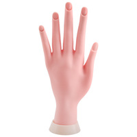 Outils de formation des ongles faux ongles modèle de main en silicone exercices de formation des doigts pliables la main gauche peut coller des morceaux d'ongles