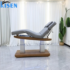 Table de massage électrique KISEN, lit de spa, luxe léger, acier inoxydable, table de soin du visage, cils, cosmétique, canapé réglable, salon de beauté - Product Image 5