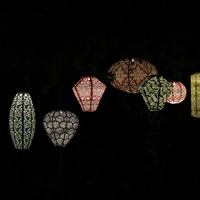 Nicro perle vague géométrique dentelle motif étanche lampe à LED papier épais extérieur lanterne solaire lumières jardin chambre Tyvek lanterne