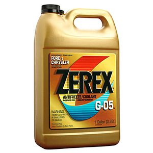 Liquide de refroidissement antigel Zerex G-05 1 gallon pH 7,5 Point d'ébullition 108°F pour véhicules Ford Chrysler - Product Image 1
