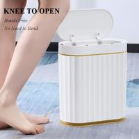 Poubelle Intelligente à Capteur ELPHECO Slim 14cm, Poubelle Automatique Sans Contact, Étanche IPX5, Poubelle pour Salle de Bain