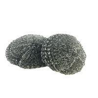Éponges de nettoyage en laine d'acier éponge à récurer en fil métallique éponge à récurer robuste en acier inoxydable argent sac Opp Durable