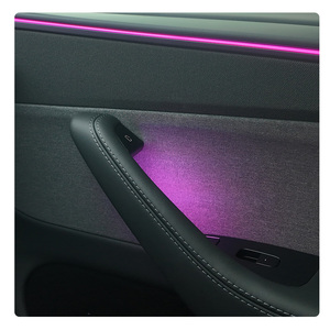 Modèle Y Juniper éclairage ambiant poignée de porte bol lumières pour Tesla modèle 3 Highland RGB Led <span class=keywords><strong>voiture</strong></span> intérieur porte atmosphère <span class=keywords><strong>lampe</strong></span> - Product Image 1