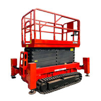 4m 6m 8m 10m 12m 14m 320kg Hydraumatic Electric Mobile Crawler Scissor Lift Table élévatrice Manlift Platform on Track