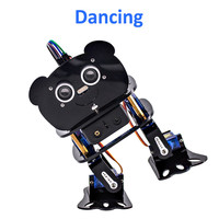 LAFVIN para Kit de Robot Panda de 4 Grados de Libertad para Bricolaje, Kit de Robot Programable para Bailar, Compatible con Nano, Control por Aplicación Android para Kit Arduino