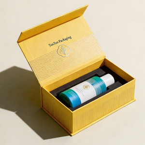 Boîte magnétique personnalisée et boîte cadeau blanc ivoire pour ensemble de soins de la peau et <span class=keywords><strong>emballage</strong></span> de luxe, impression sur papier fin - Product Image 6