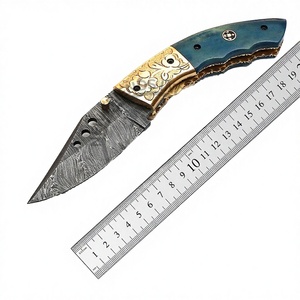 Cuchillo Plegable de Caza de Acero Damasco Inoxidable de la Mejor Calidad, Regalo de Lujo, Cuchillo de Bolsillo Táctico Portátil de Madera Coleccionable - Product Image 3